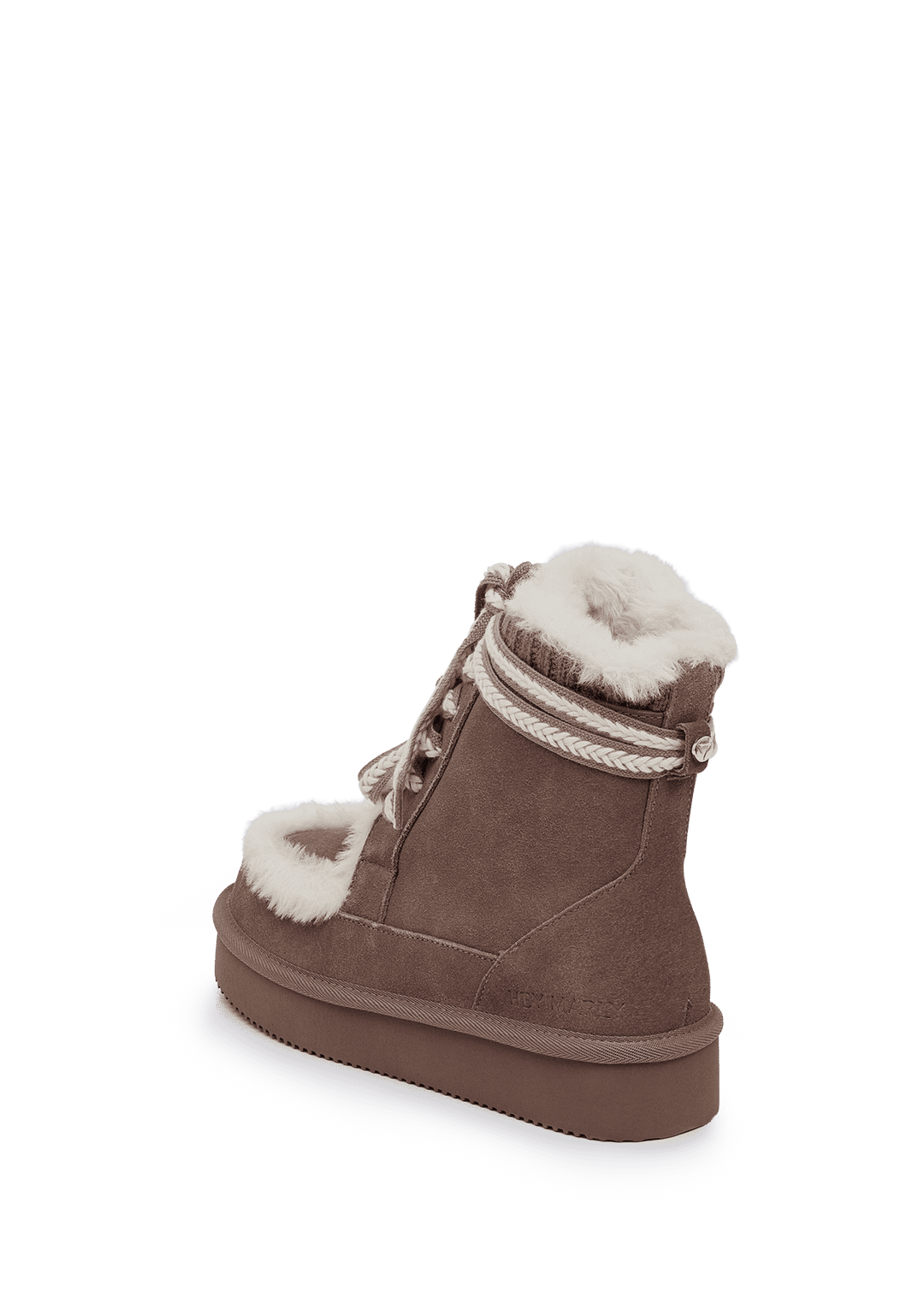 Comfy Lace-Up Boot Suede - Mocha