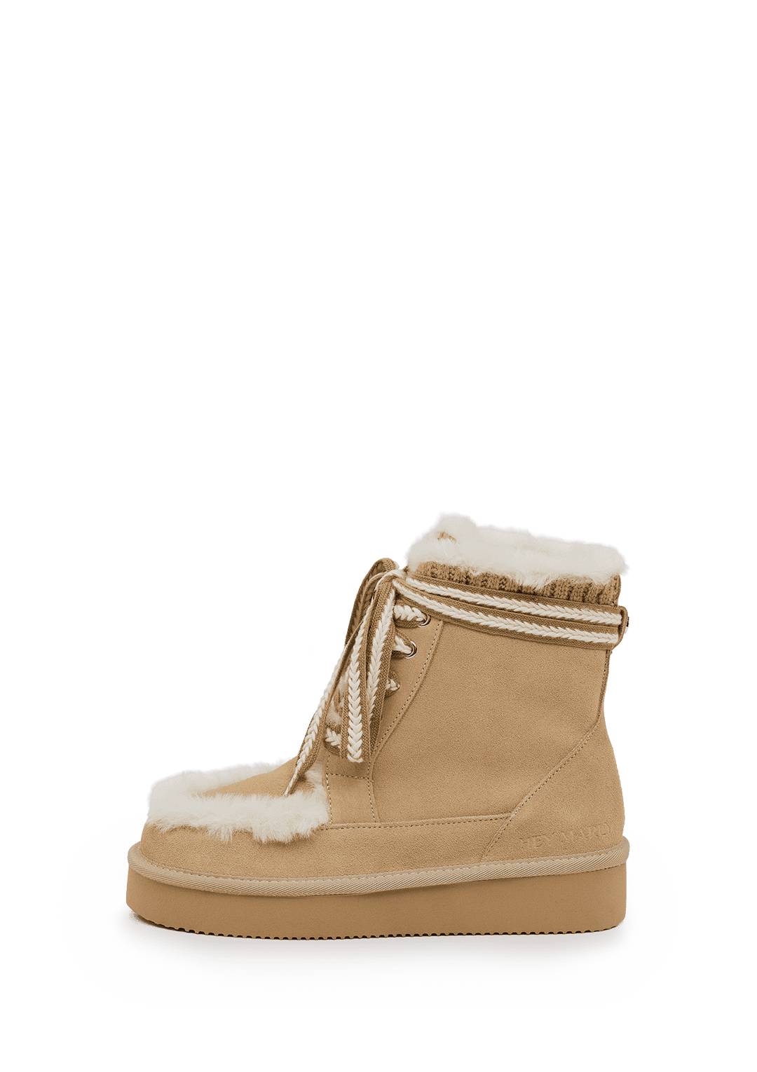 Comfy Lace-Up Boot Suede - Sand