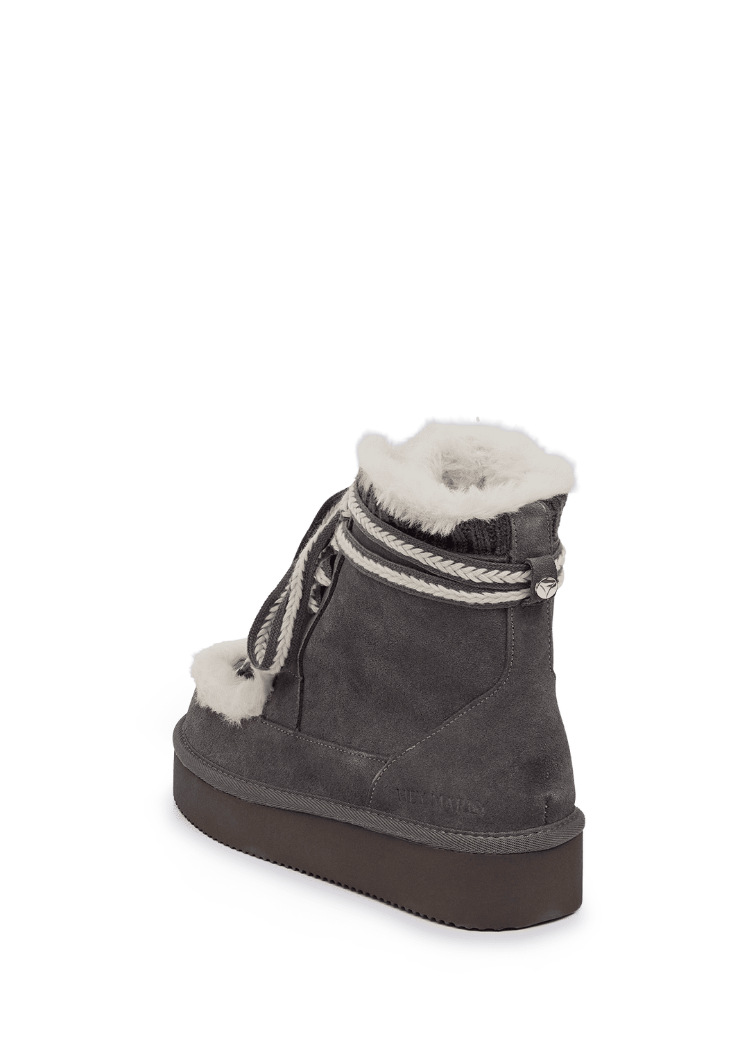 Comfy Lace-Up Boot Suede - Grey