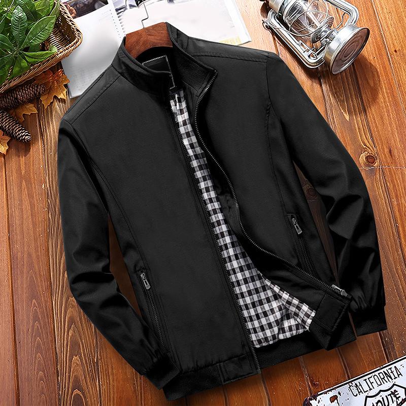 Herren Klassische Stehkragenjacke mit Karolining